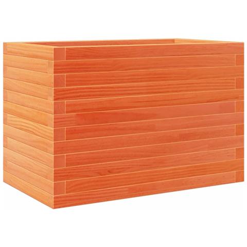 Fioriera Giardino Marrone Cera 70x40x45,5cm Legno Massello Pino - Foto 2