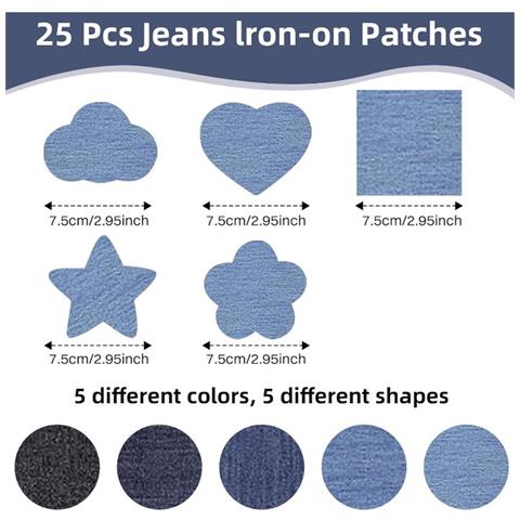 Toppe Termoadesive Per Jeans - Confezione Da 25 - Foto 2