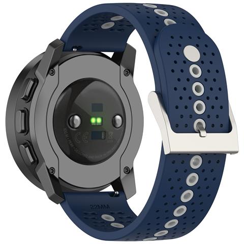 Cinturino Colorato 22mm Per Orologio Suunto Race S Blue + Grey - Foto 1