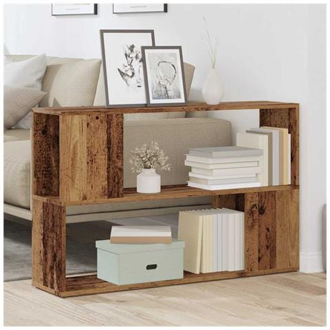 Libreria Legno Antico 100x24x63 Cm In Truciolato - Foto 3