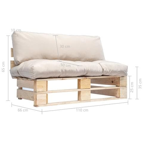 Lusso Casadino -  Divano Da Giardino A Pallet Con Cuscini Sabbia In Legno Di Pino - Foto 5