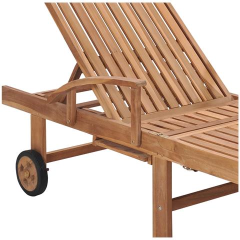 Lusso Casadino -  Lettino Prendisole E Cuscino In Massello Teak Verde Brillante - Foto 8