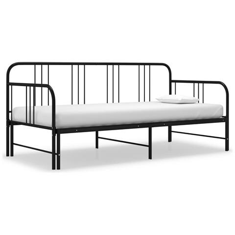 Lusso Casadino -  Telaio Divano Letto Estraibile Nero In Metallo 90x200 Cm - Foto 2