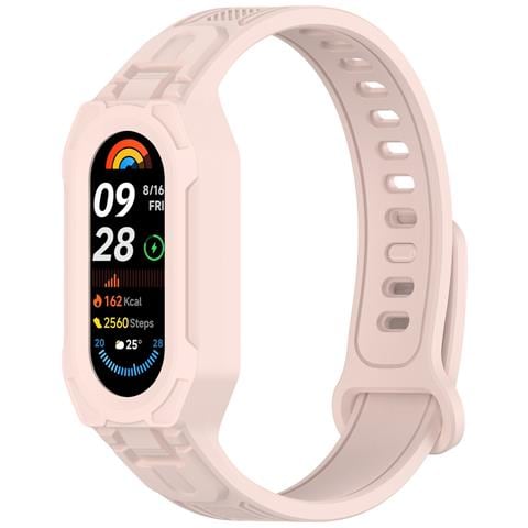 Cinturino Universale In Silicone Per Xiaomi Mi Band 9, 8, 7, 6, 5 Pink - Foto 4