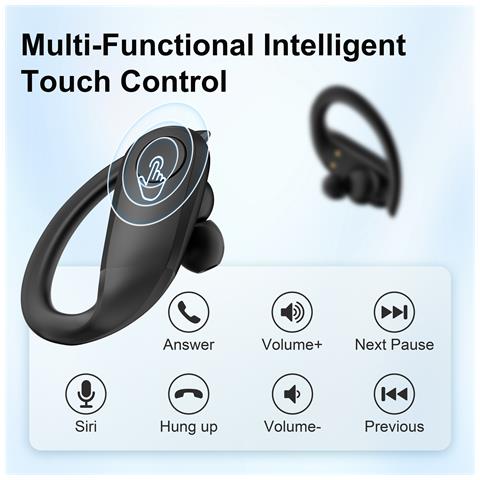 Auricolari Bluetooth Neri Sp33: Wireless, Con Cancellazione Del Rumore - Foto 2