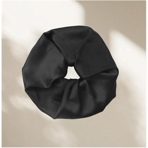 Elastico Per Capelli In Seta Da 9 Cm, 19 Momme - Delicato Accessorio Per Capelli Black - Foto 2