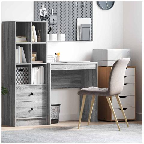 Scrivania Grigio sonoma Truciolare 70 x 40 x 76 cm Semplice - Foto 2