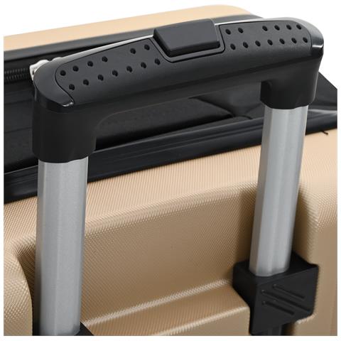 Valigia Pieghevole Scocca Rigida 28'' Champagne 50x30x76 cm ABS - Foto 9