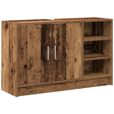 Mobiletto per Lavabo Legno Invecchiato 90x29x55 cm Legno Ingegnerizzato - Foto 1