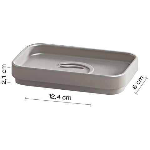 Portasapone D'appoggio In Plastica Riciclata 6398 Serie Seventy Beige - Foto 2