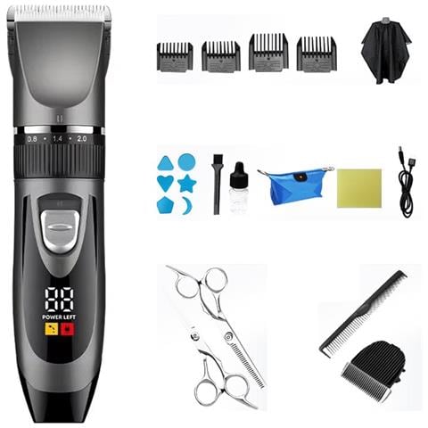 Kit Tagliacapelli Elettrico Professionale Con Testina In Ceramica E Display Digitale - Foto 1