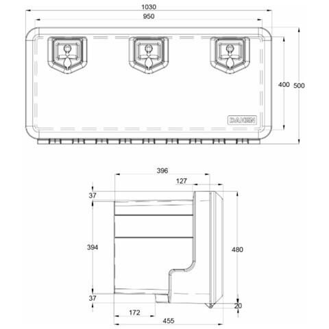 Cassetta Porta Attrezzi In Plastica 1030x500x455mm - Foto 3