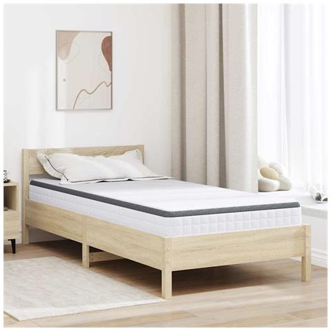 Materasso Bianco e Grigio 90 x 200 cm Molla Bonell - Foto 2