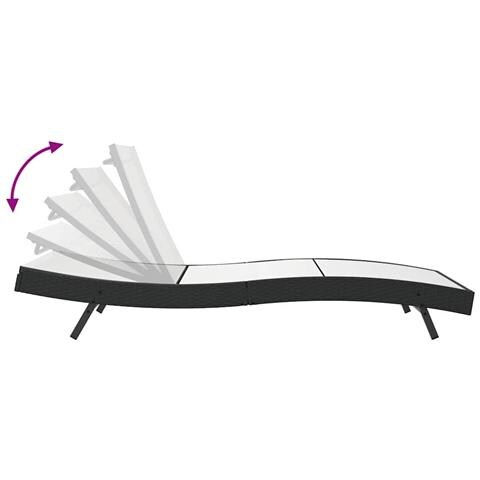 Lettini prendisole 3 pcs Nero e Bianco 40 x 40 x 40.5 cm - Foto 9