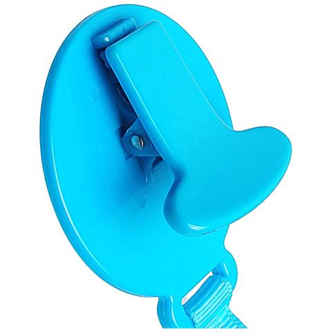 Portaciuccio Con Clip Di Sicurezza E Nastro Pratico Per Neonati, Blu - Foto 2