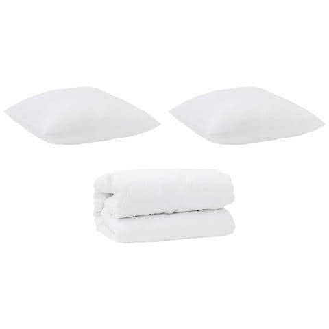 Piumone con Cuscini Altro 3 pcs Bianco 240 x 200 cm Microfibra - Foto 1