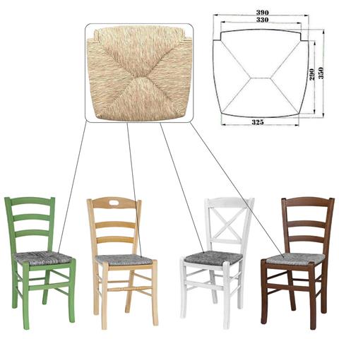 Seduta Di Ricambio Modello Venezia - C1212 In Paglia Palustre Per Sedia - Foto 1