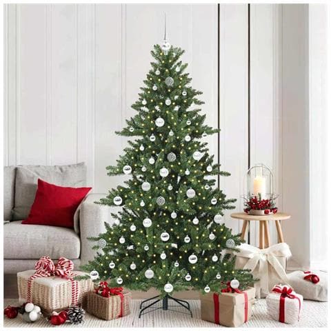 Albero di Natale Artificiale con Rami Pieghevoli Verde 180 cm - Foto 2