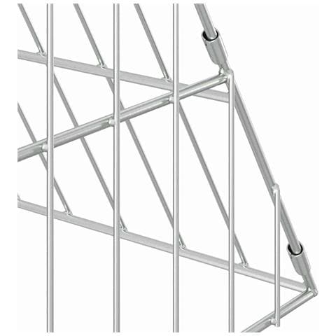 Gabbia per Conigli Argento 215 x 100 x 85 cm Acciaio zincato - Foto 9