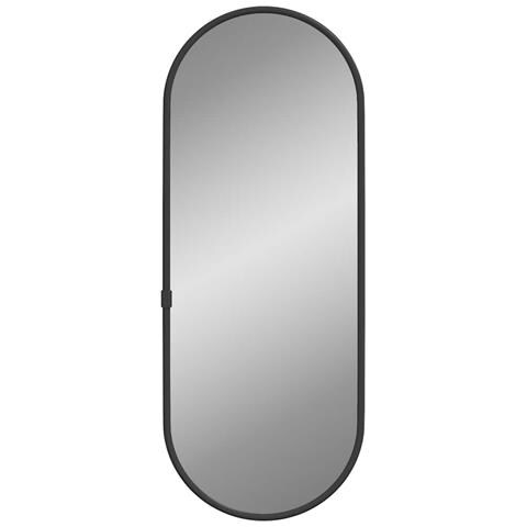Specchio da Parete Nero 40x15 cm Ovale - Foto 1