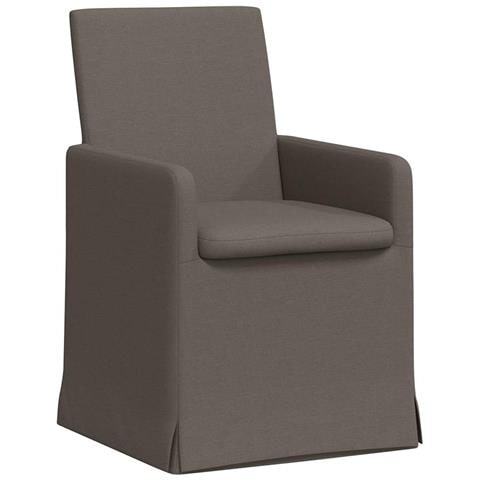 Sedie da pranzo 2 pcs Grigio chiaro 57 x 67 x 95 cm Tela - Foto 1