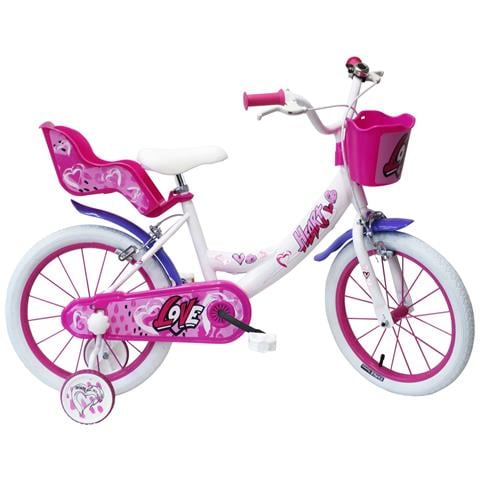 Sch Heart 16'' - Bicicletta Per Bambine (5-7 Anni), Ruote 16'', Telaio Acciaio, Con Accessori - Colore Bianco - Foto 1
