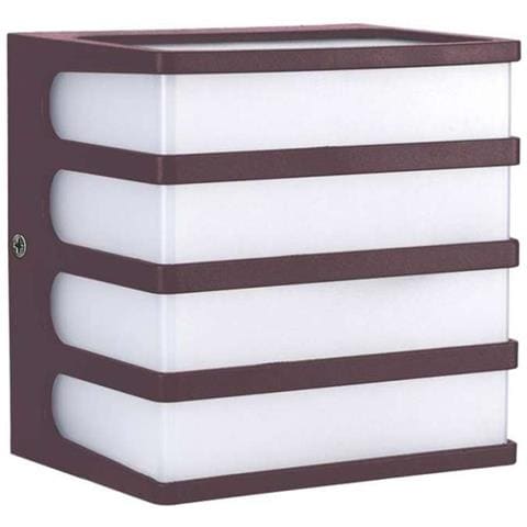Lampada LED da Muro a Lanterna 8W Moderna Colore Marrone 4000K IP65, colore Brown - Foto 1