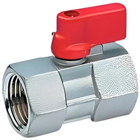 Valvola A Sfera 1/2 Pollice  Mini Ottone Con Maniglia Rossa - Foto 1