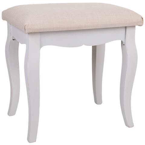 Panchina In Legno Bianco 42x31,5x41,5 - Foto 1