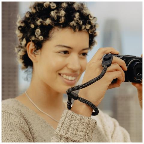 Cuff tracolla Fotocamera Corda Nero - Foto 6