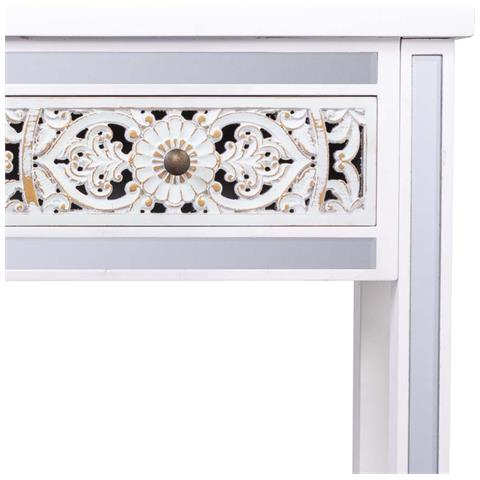 Mobile Da Ingresso In Legno E Vetro Con 2 Cassetti 95x26x80 - Foto 7