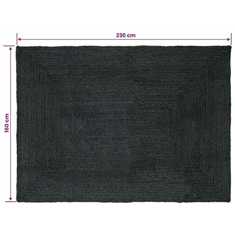 Tappeti per area Rettangolare Grigio Scuro 160 x 230 cm Juta - Foto 8