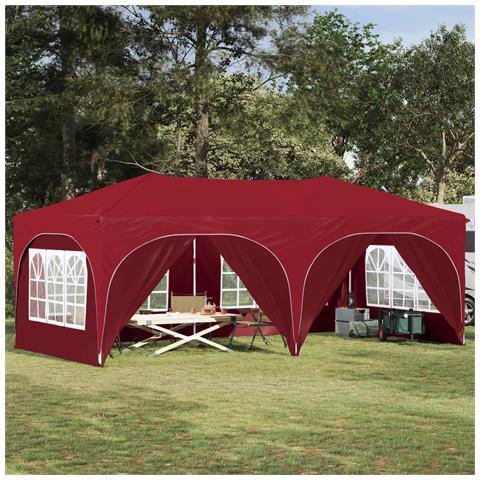 Tenda per feste a pop-up 575 x 288 x 245 cm Borgogna - Foto 2
