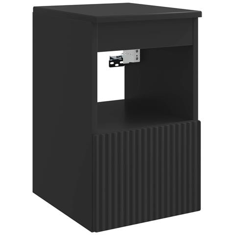 Mobile da Bagno Nero 30 x 44,5 x 50 cm Legno ingegnerizzato - Foto 1