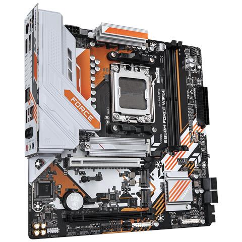 B850M FORCE WIFI6E Scheda Madre - Supporta processori AMD Ryzen serie 9000, VRM digitale a 8+2+2 fasi, fino a 9600 MHz DDR5 (OC), 1 x M. 2 PCIe 5.0 + 2 x M. 2 PCIe 4.0, Wi-Fi 6E, LAN 2.5 GbE, USB 3.2 Gen 2 - Foto 2