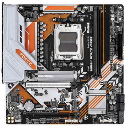 B850M FORCE WIFI6E Scheda Madre - Supporta processori AMD Ryzen serie 9000, VRM digitale a 8+2+2 fasi, fino a 9600 MHz DDR5 (OC), 1 x M. 2 PCIe 5.0 + 2 x M. 2 PCIe 4.0, Wi-Fi 6E, LAN 2.5 GbE, USB 3.2 Gen 2 - Foto 4