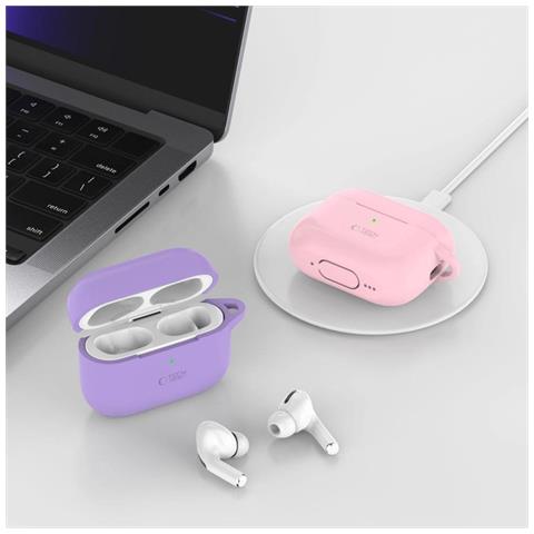 ""custodia In Silicone Con Gancio Per Apple Airpods Pro 1 / 2"" - Arancione - Foto 1