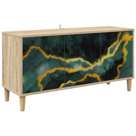 Mobile TV WIJHE 102 x 33 x 50 cm Sonoma Legno ingegnerizzato - Foto 1