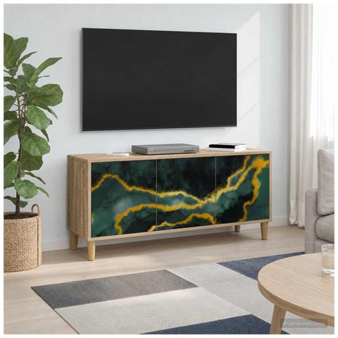 Mobile TV WIJHE 102 x 33 x 50 cm Sonoma Legno ingegnerizzato - Foto 2