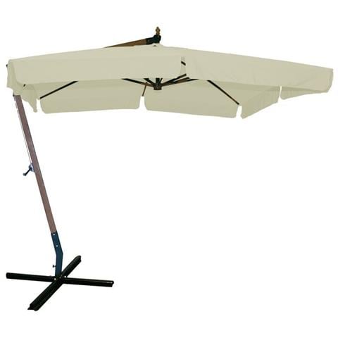 Ombrellone da giardino in legno decentrato cm 300x300 - Foto 2