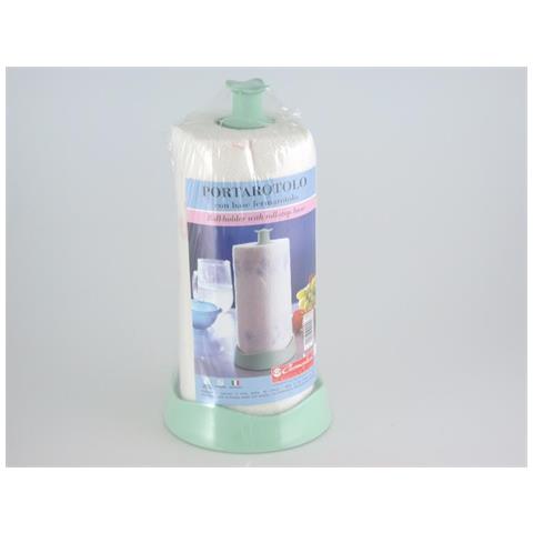 Portarotolo in plastica con base fermarotolo cm D 28xH 14 colori assortiti - Foto 2