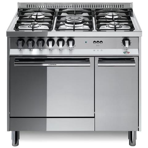 LOFRA Cucina Elettrica MT96MF / C 5 Fuochi a Gas Forno Elettrico Multifunzione Classe A Colore Acciaio Inox Lucidato OV11494