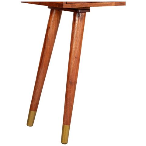 Tavolo Consolle 90x35x76 Cm Legno Massello D'acacia - Foto 10