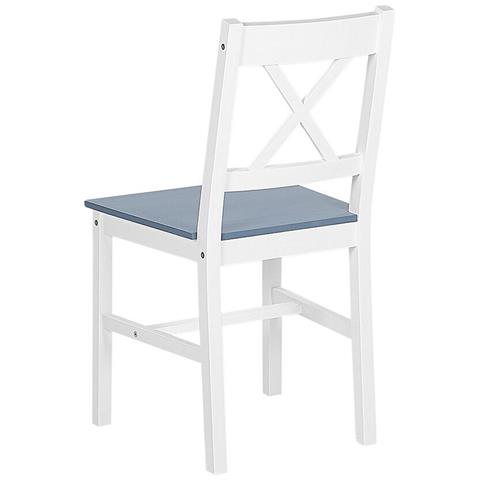 Set Da Pranzo In Legno Bianco / Grigio 4 Posti 120 X 75 Cm Moana - Foto 15