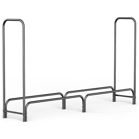 Portalegna Supporto Metallo Porta Legna Interno Legnaia Camino Stufa 200x36x115 - Foto 2