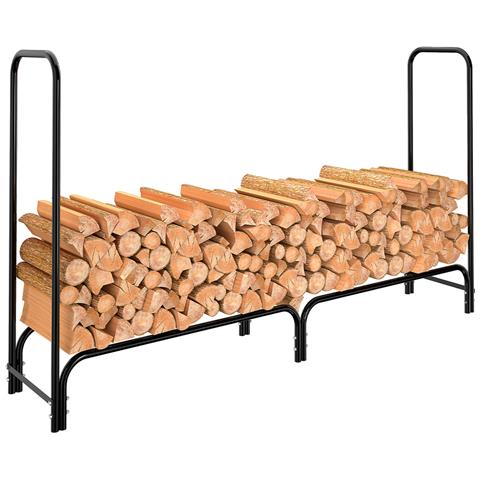 Portalegna Supporto Metallo Porta Legna Interno Legnaia Camino Stufa 200x36x115 - Foto 1