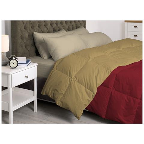 Interno Imbottitura Piumino Invernale 300gr Mq In Piuma D''oca Bicolor Vari Colori 1 Piazza E Mezza Tortora-bx - Foto 1