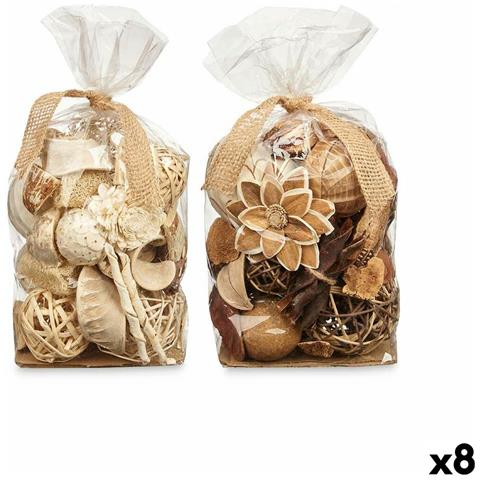 Potpourri Decorativo Bianco Marrone 19 X 40 X 14 Cm (8 Unità) - Foto 1