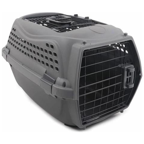 Trasportino Eco Giro M Gatto Grigio Scuro Plastica - Foto 1