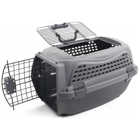 Trasportino Eco Giro M Gatto Grigio Scuro Plastica - Foto 2